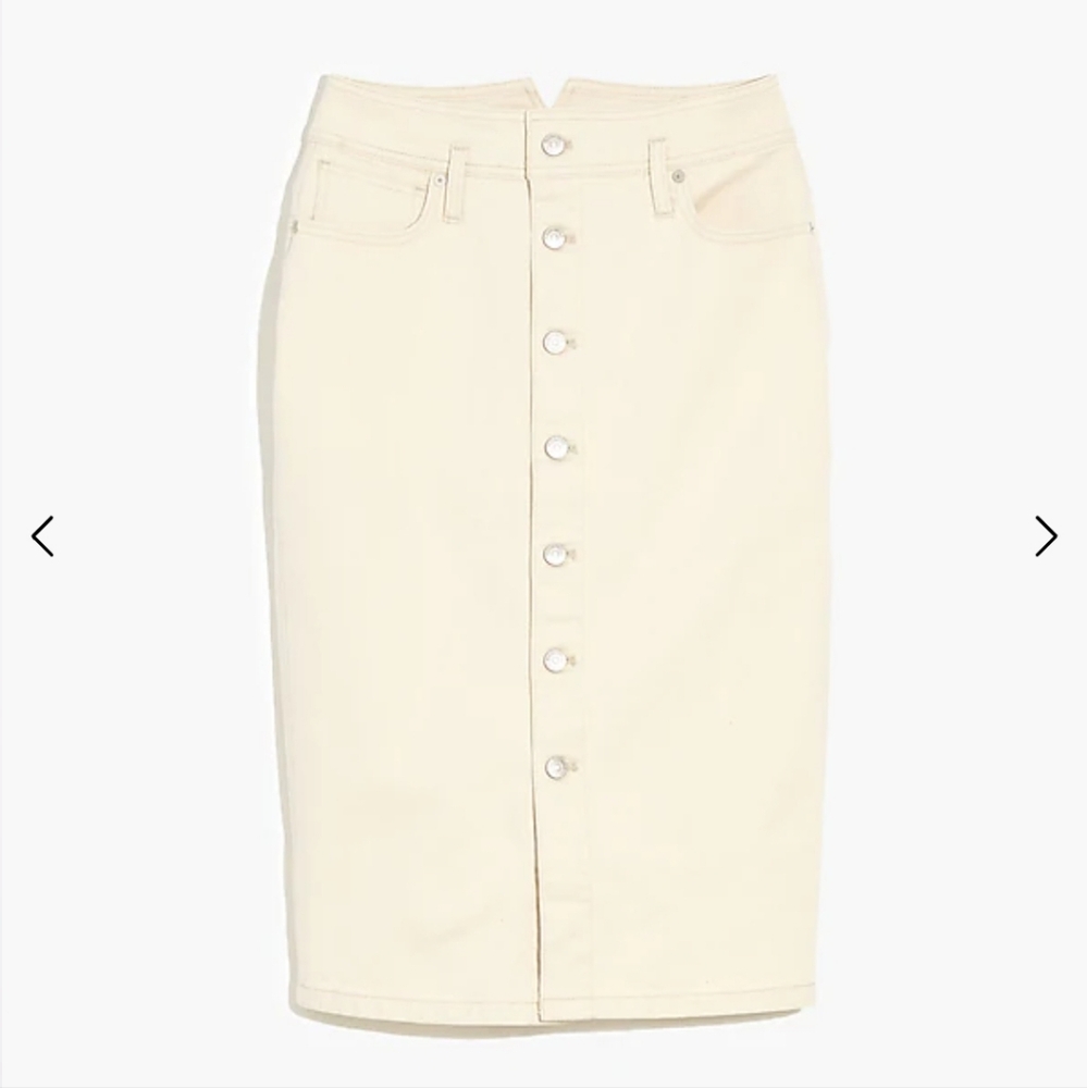 Madwell Denim High-Waist Midi Skirt in Vintage Canvas Wash - Western Edition - Picture 7 of 9